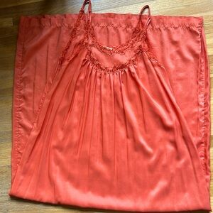 Vintage maxi Slipdress dyed coral